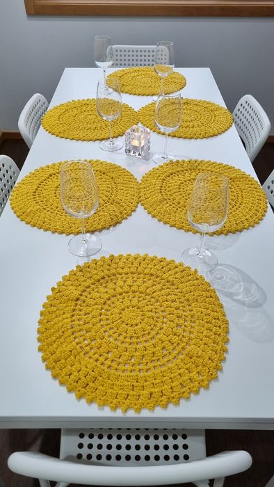 Conjunto Sousplat Crochê