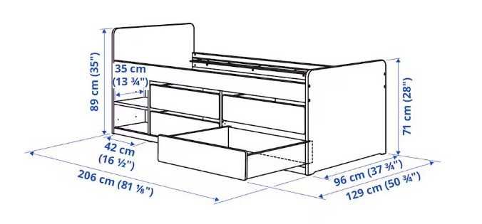 Cama solteiro c/ 4 gavetões +colchão novo