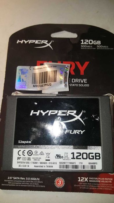 Жорсткий діск  SSD Kingston Fury 120 гб
