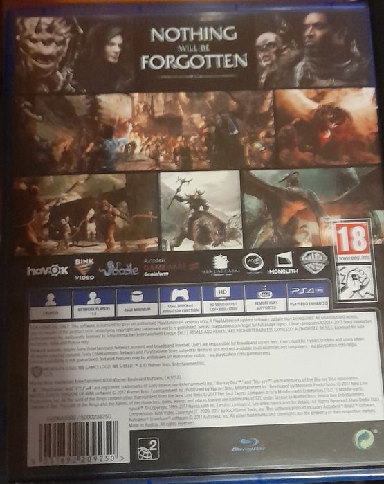 Jogo PS4 Shadow of War