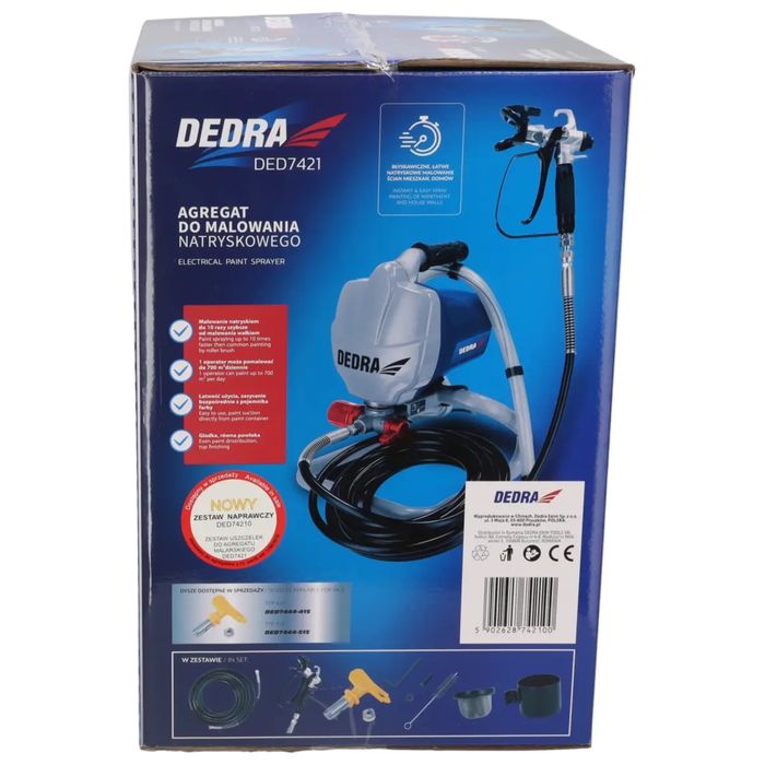 Безповітряний фарбувальний апарат DEDRA DED7421