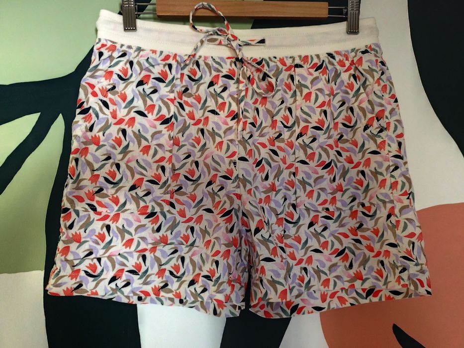 M&S lniane spodenki szorty krótkie 38
