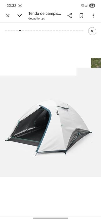 Tenda de campismo 3 pessoas, MH100 Fresh & Black