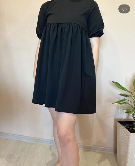 Платье оверсайз для беременных черное белое новые