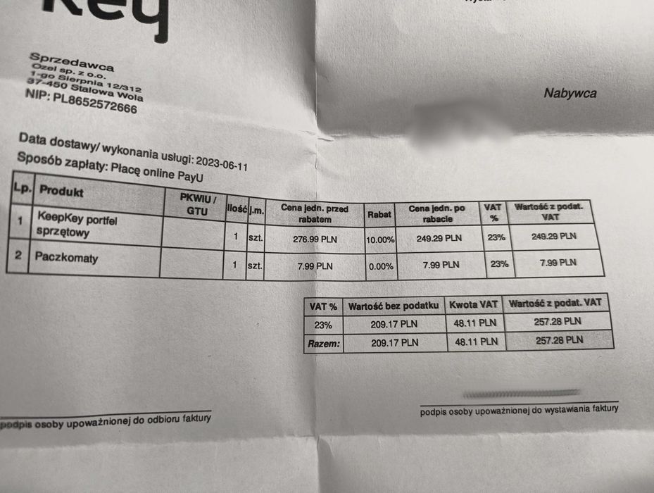 Portfel sprzętowy Keep Key