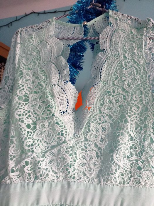 Maxi sukienka miętowa