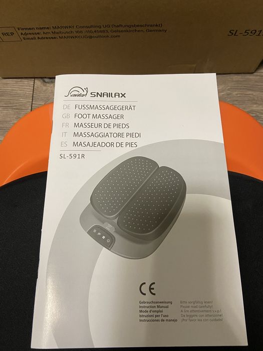 Masażer do stóp Snailax wibracyjny z podgrzewaniem 36 W