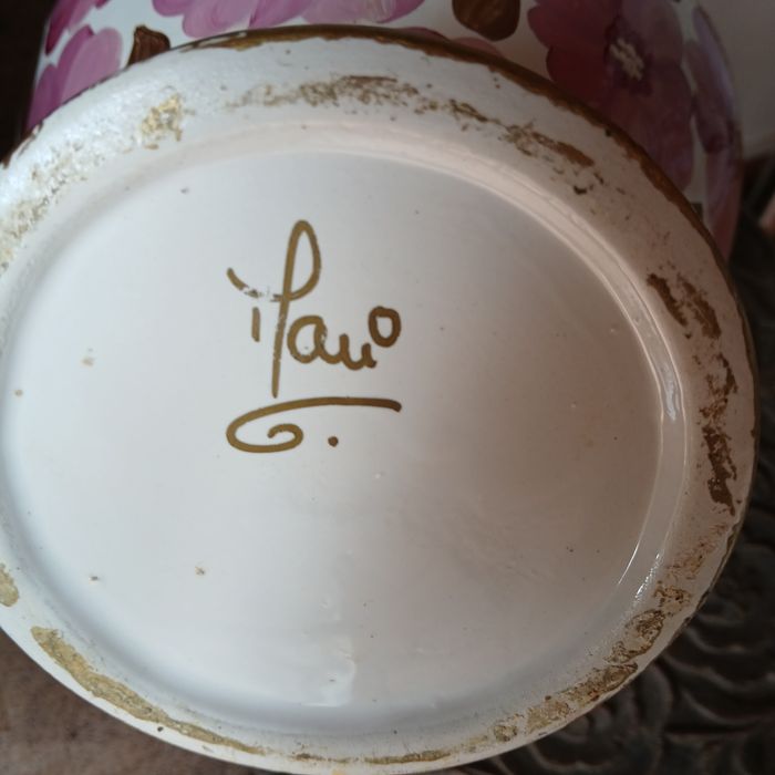 Jarra em cerâmica pintada 30cm