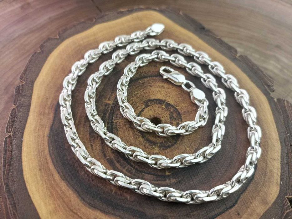 Серебряная цепочка Якорный Бит, Якорь. Срібний ланцюг Якір комбі