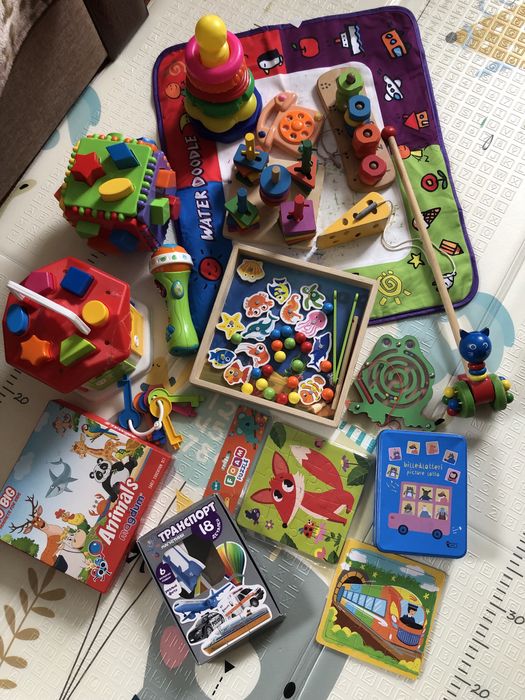 Ігри розвиваючі 2р.пазли,мозайка,рибалка,конструктор,їжа,тостер,тварин