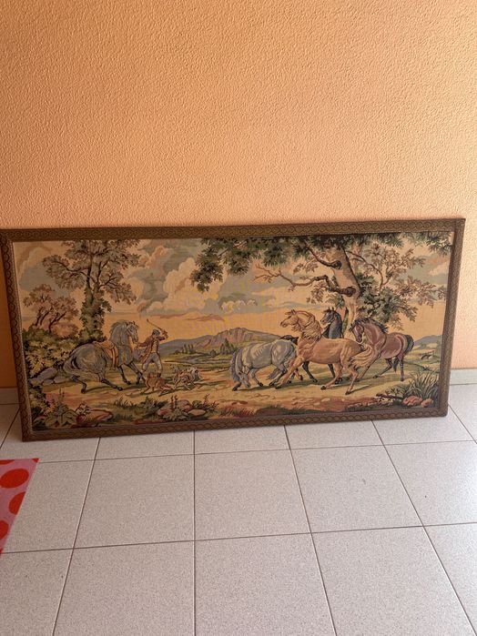 tapecaria antiga  cavalos