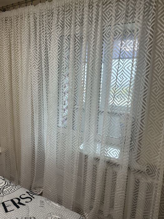 Тюль жакард Версаче біла 5.50 ширина 2.42висота