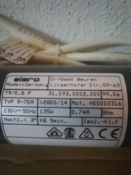 Motores Enroladores de estores eléctricos Elero alemães novos