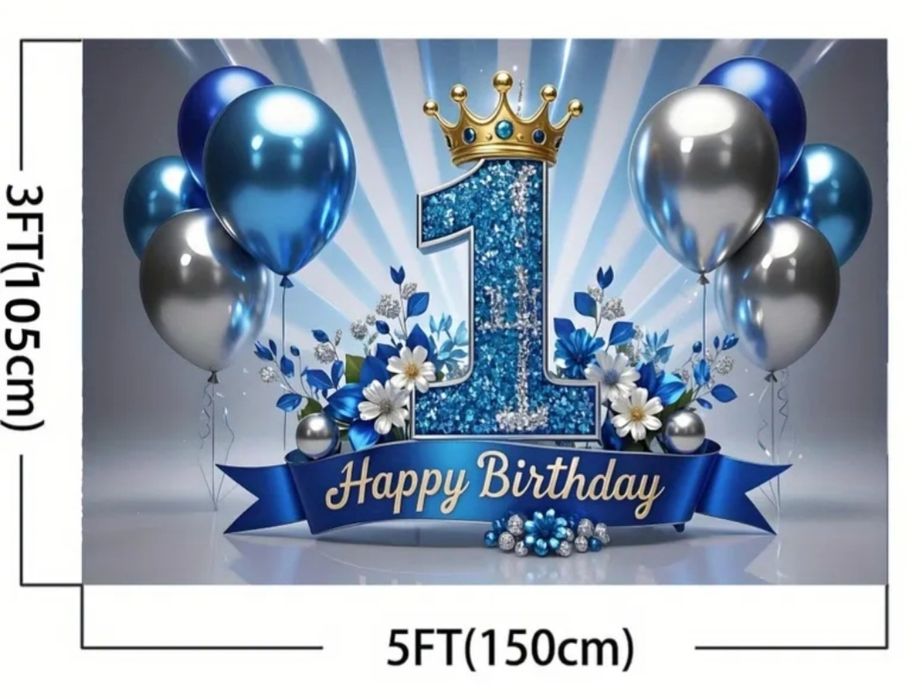 2D Плоский - Один однотонний 2D блискучий синьо-срібний фон