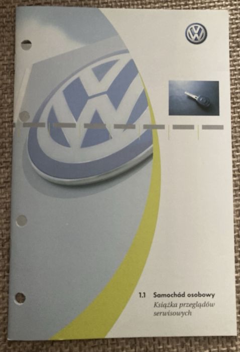 Ksiazka serwisowa VW Golf Passat Polo 2001