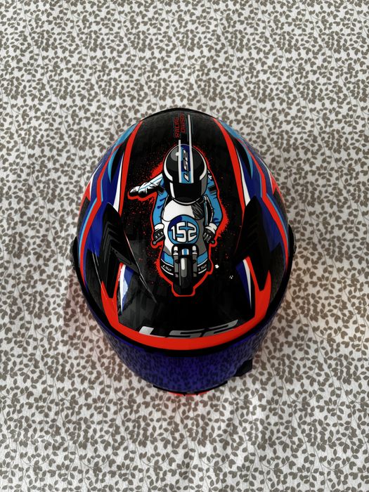 Capacete LS2 FF358 VELOXER azul/laranja