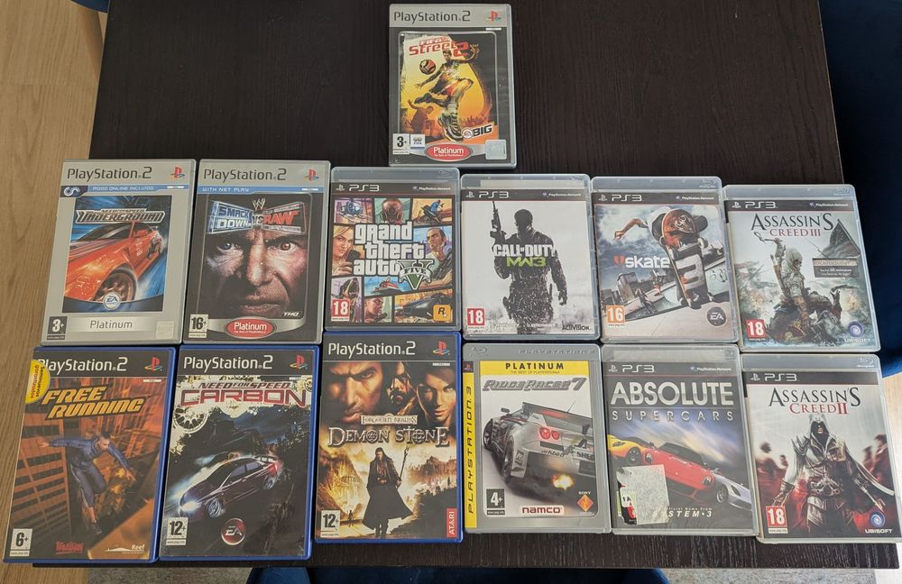 Conjunto jogos PS2 e PS3