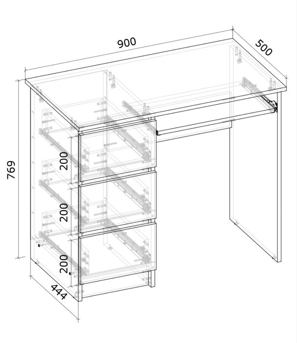 Письмовий стіл дуб сонома