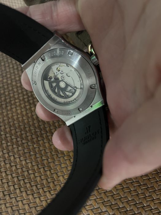 Relogio automatico pulseira de couro