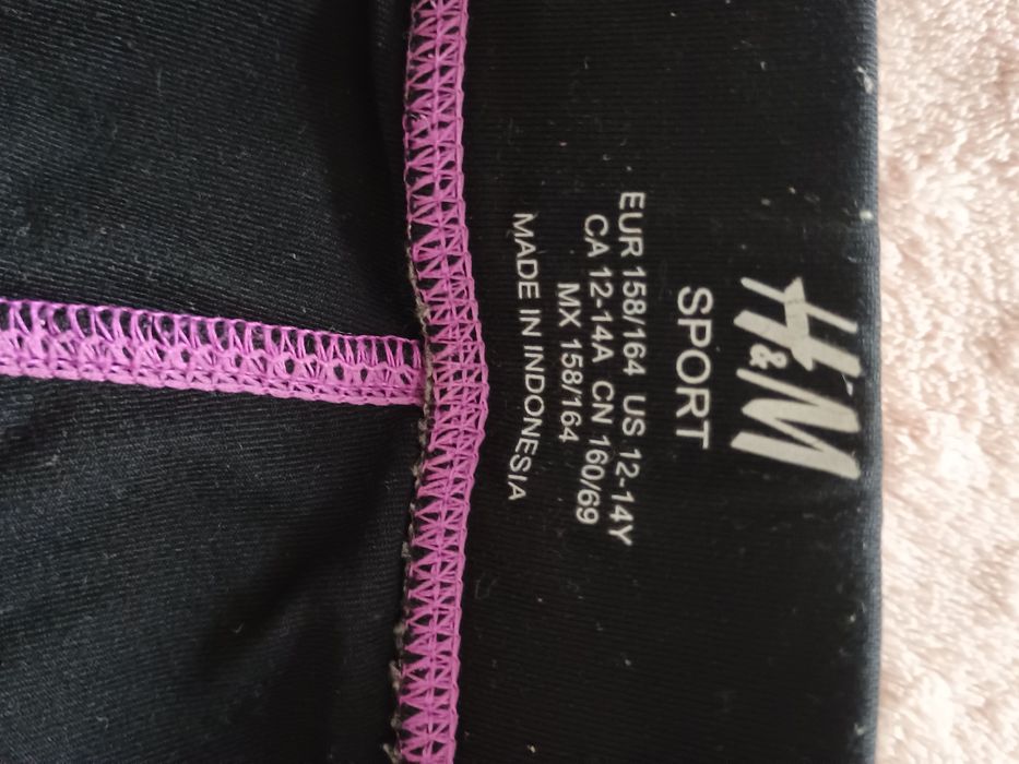 Legginsy czarne h&m r. 158/164
