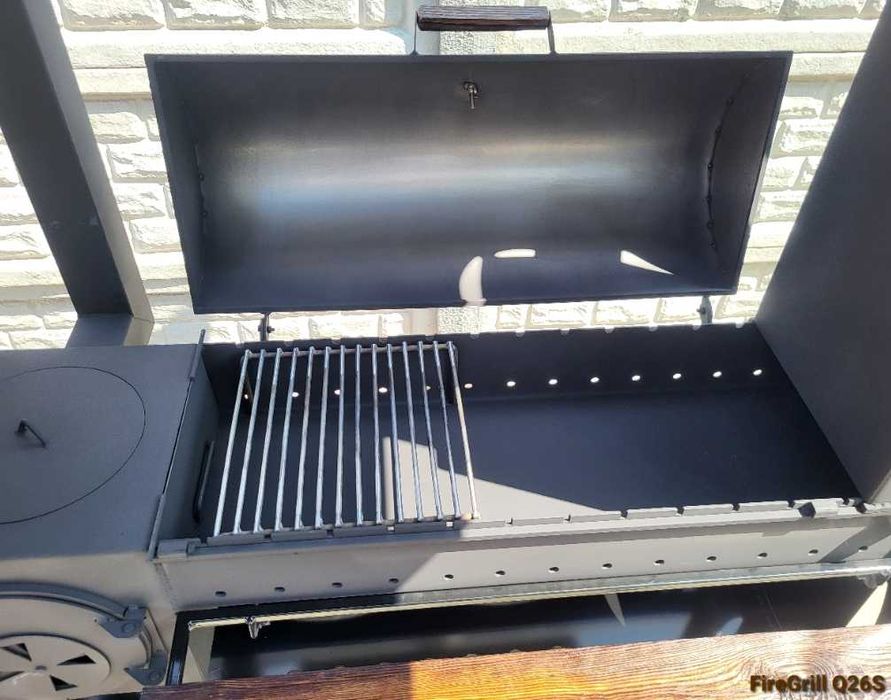 • НАДПОТУЖНИЙ! 4мм! Мангал 4в1 з Коптильнею та Пічкою під Казан,Кришою