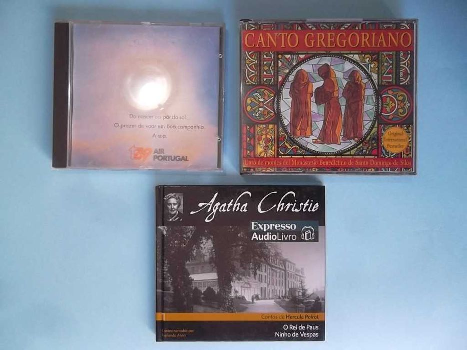 Canto Gregoriano / Agatha Christie (audiolivro) / CD promocional TAP