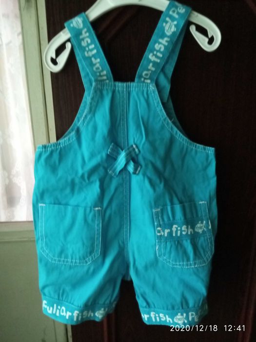 Комбинезон демисезон 6-9 мес, человечки, футболка 0-18 мес