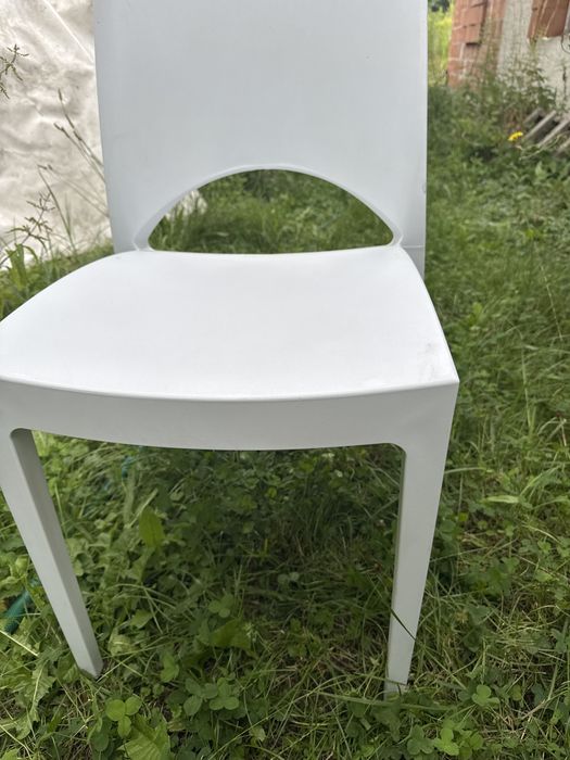 Krzeslo biale plastikowe mocne 18 sztuk