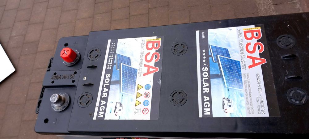 Akumulator BSA Germany AGM SOLAR 12V 150Ah/C100, test 84%