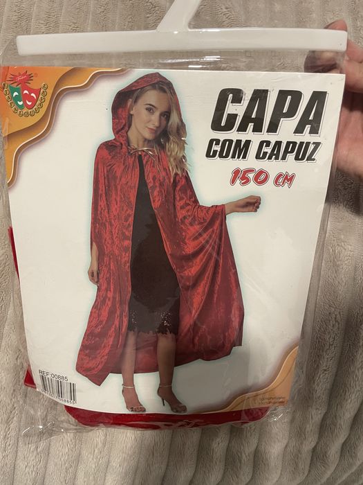 Fato capa vermelha capuchinho vermelho carnaval halloween