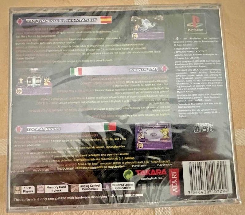 Beyblade: Let it Rip Sony Playstation PSX PS1 PAL Espana Italia PT selado
