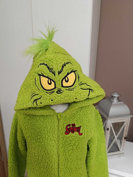 Strój karnawałowy GRINCH GRINCZ przebranie MIKOŁAJ święta 140/146 (375
