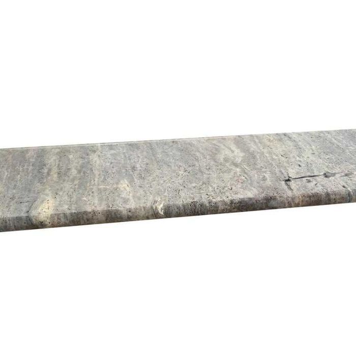 Stopień trawertynowy trawertyn schody Silver Ash szlif  135x33x3 cm trawertyny na schody stopnie schodowe beż