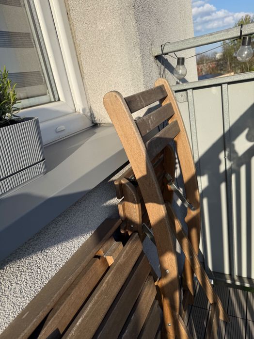 Komplet mebli balkonowych/ogrodowych - stół plus 2x krzesło