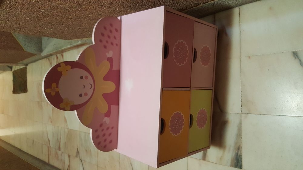 Comoda/ banco arrumação rodas Vertbaudet