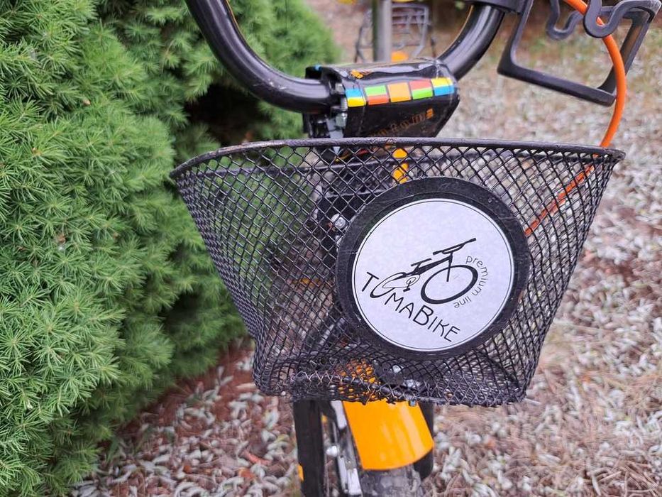 Rowerek dla dzieci TOMABIKE Platinum 14 cali bagażnik kosz bagażnik dzwonek V-BREAK złoty 14"