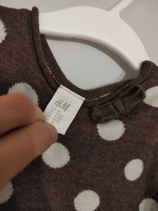 Sweter groszki hm 80