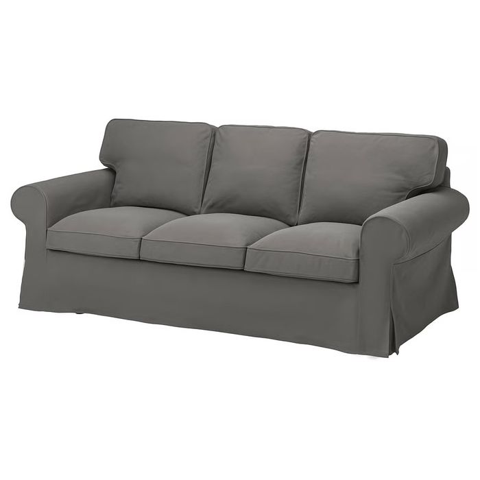 Zestaw EKTORP Ikea sofa 3 osobaowa + fotel + pufa