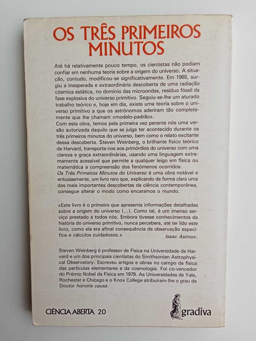 Steven Weinberg - Os três primeiros minutos do Universo