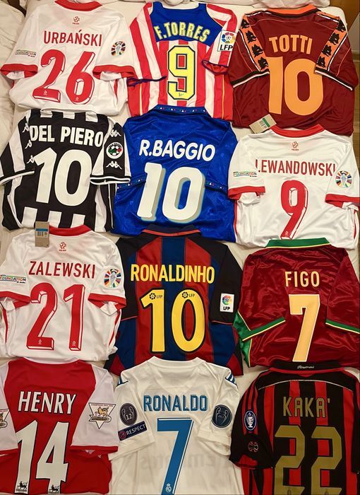 Piłka nożna Koszulki Piłkarskie Legendy Retro Ronaldo Totti Zalewski