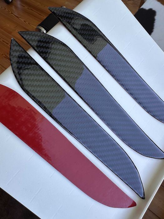 Real Carbon Fiber Door Handle Cover For Tesla Model S
