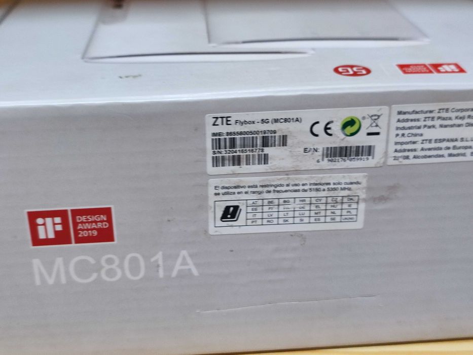 ZTE 5G MC801A Wi-Fi 6, 2x ts9 Roteador SIM Router