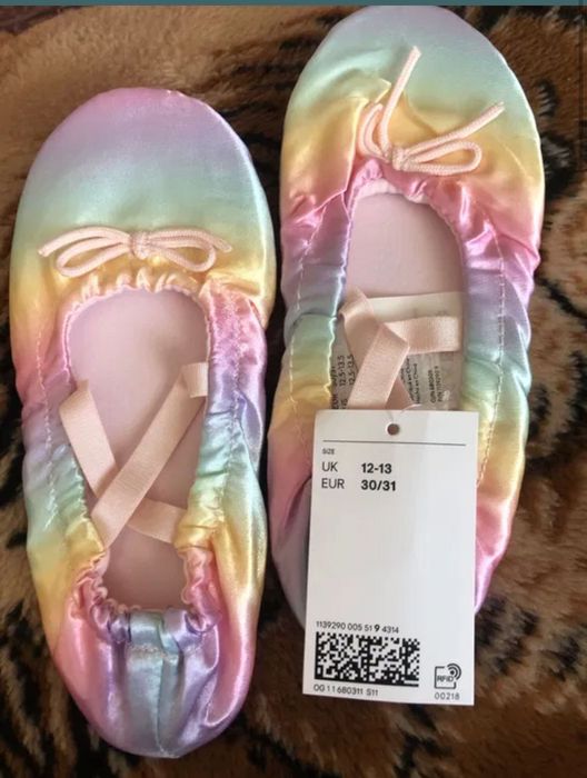 Новые чешки H&M девочка золотые розовые 24 25 26 27 28 29 30 31 32 33