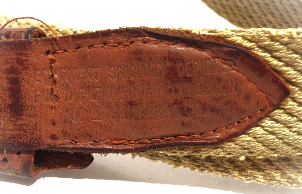 Levis Straus & Co - Cinto antigo dos anos 70 - marcado - ORIGINAL