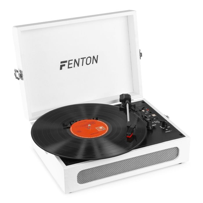 Gramofon w walizce z wbudowaniami głośnikami