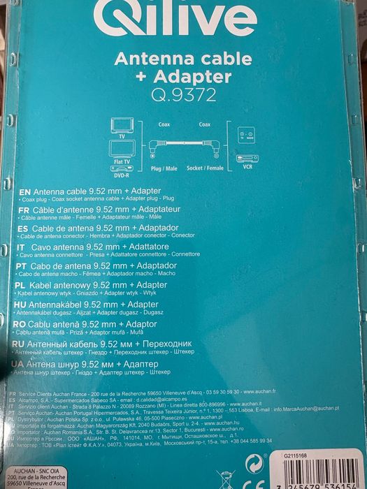 Cabo de antena 5 metros