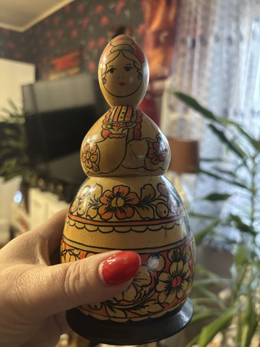 Szkatułka ala matrioszka z drewna
