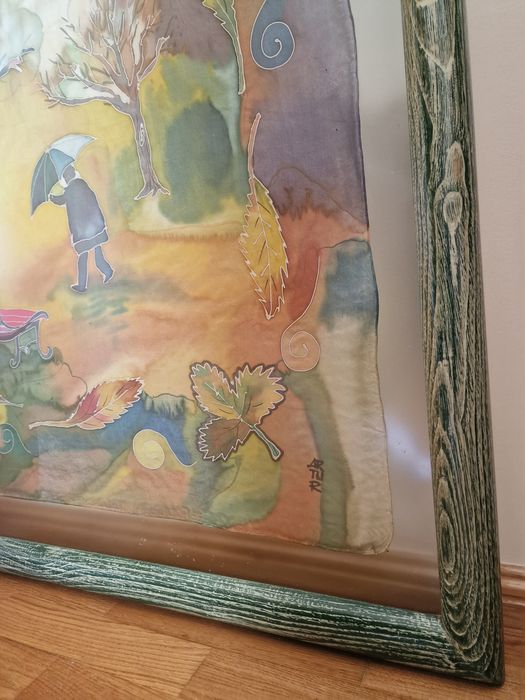 Quadro de assinatura - Lenço pintado á mão