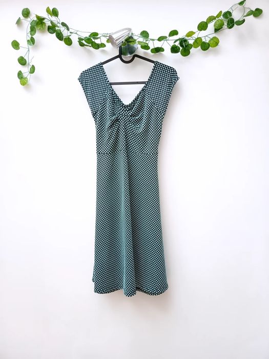 Vestido Turquesa às Bolinhas
