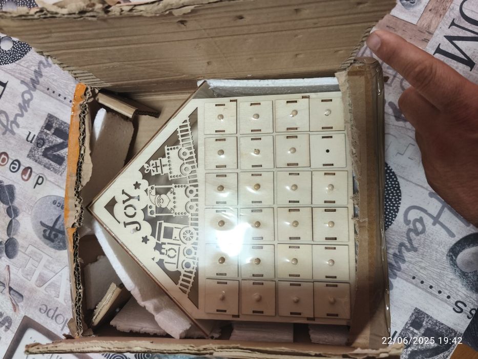 Calendário advento Natal com luz